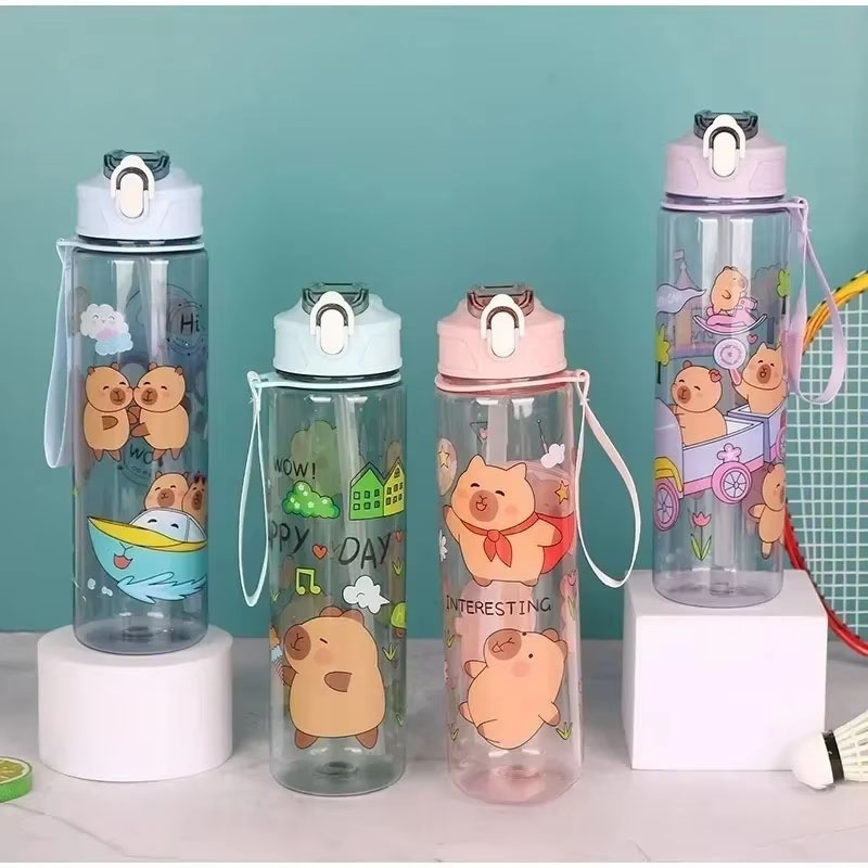 Travel Accessories Bottles - 1-5PCSCapybara Strobeker Leuke Cartoon Waterfles Lekvrij