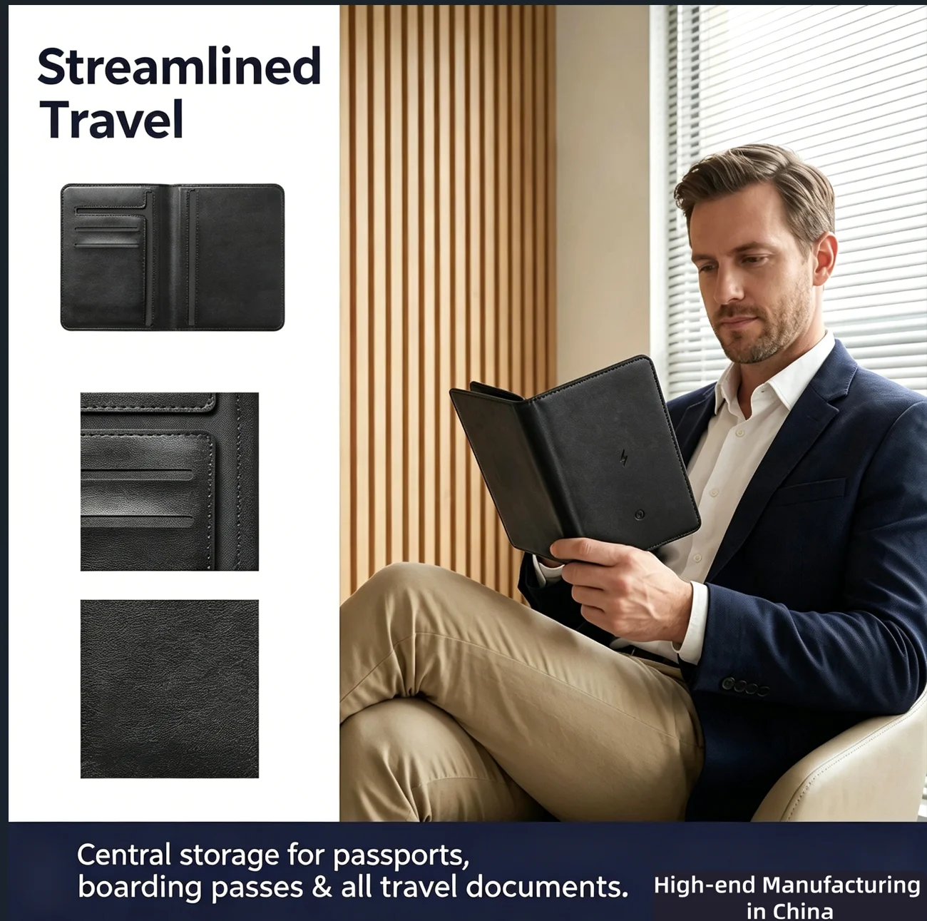 Travel Accessories Apple - Slimme paspoortportemonnee Paspoorthouder Cover Positioneringsapparaat voor