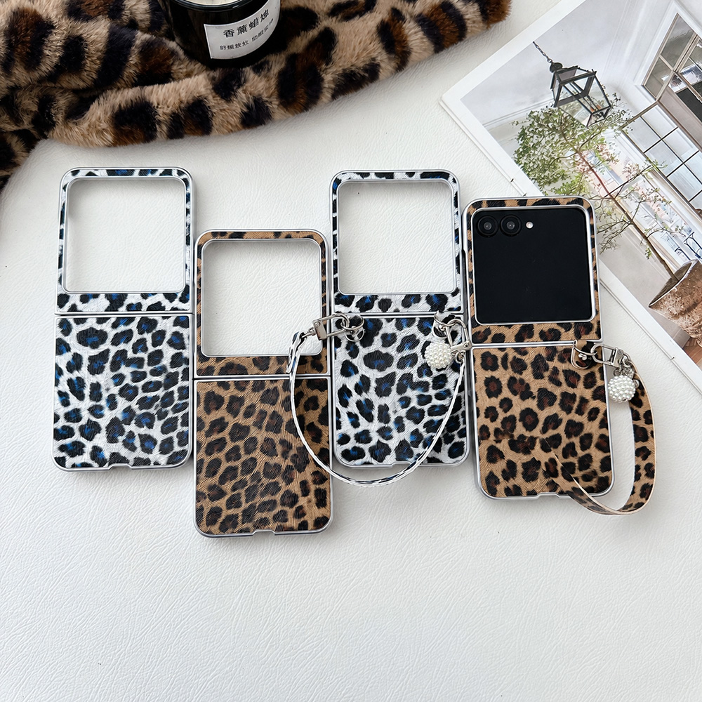 Travel Accessories Essentials - Luipaardprint Opvouwbare Flip Telefoonhoes Voor Motorola
