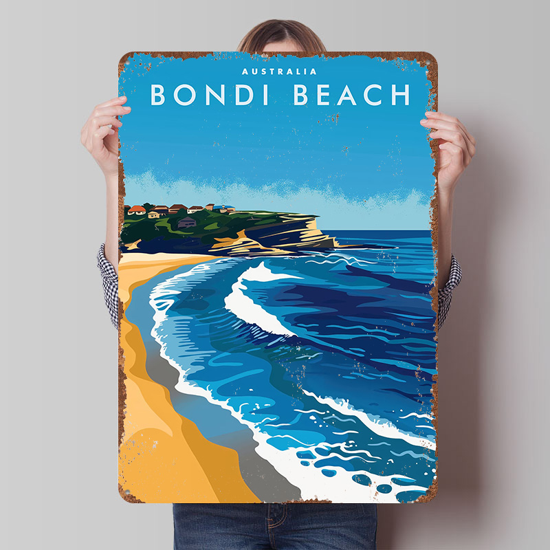 Travel Accessories Australia - Bondi Beach Australië Reisposter Aangepaste vintage