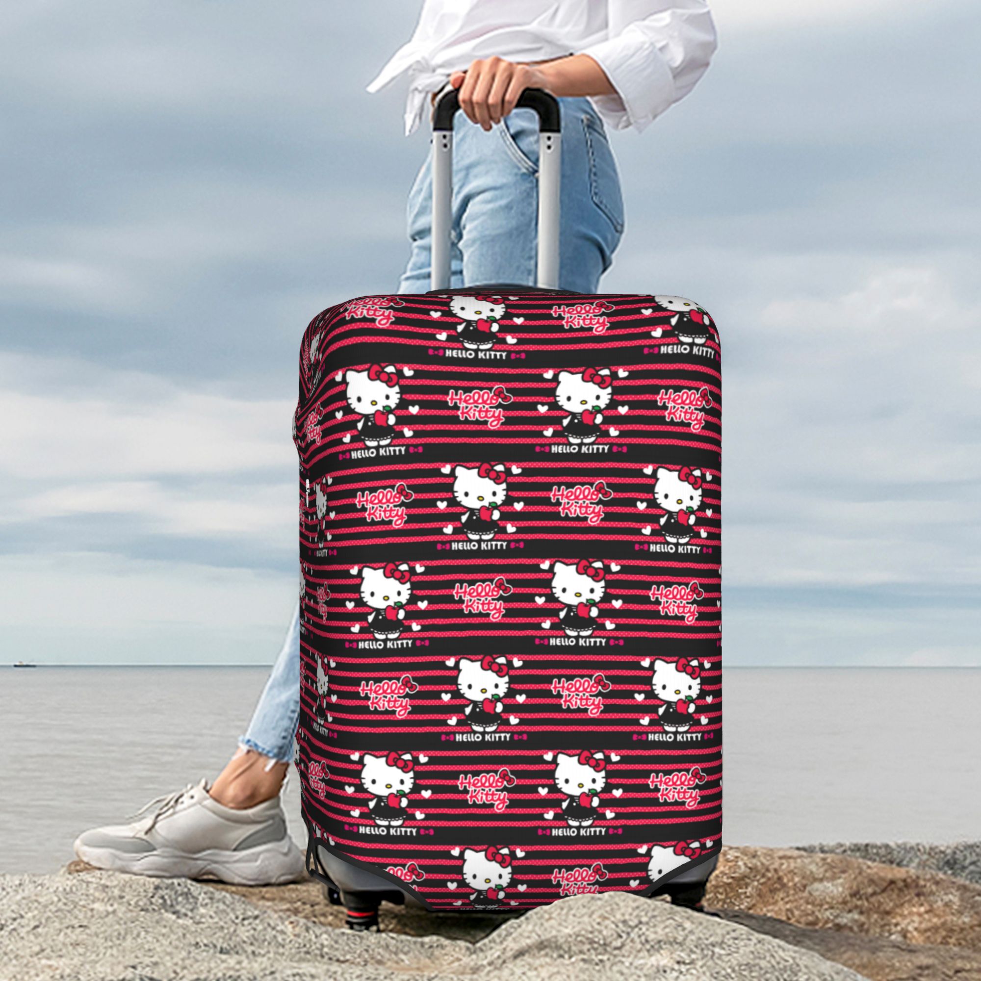 Travel Accessories Apple - Cartoon Hello Kitty Rode Appel Rode