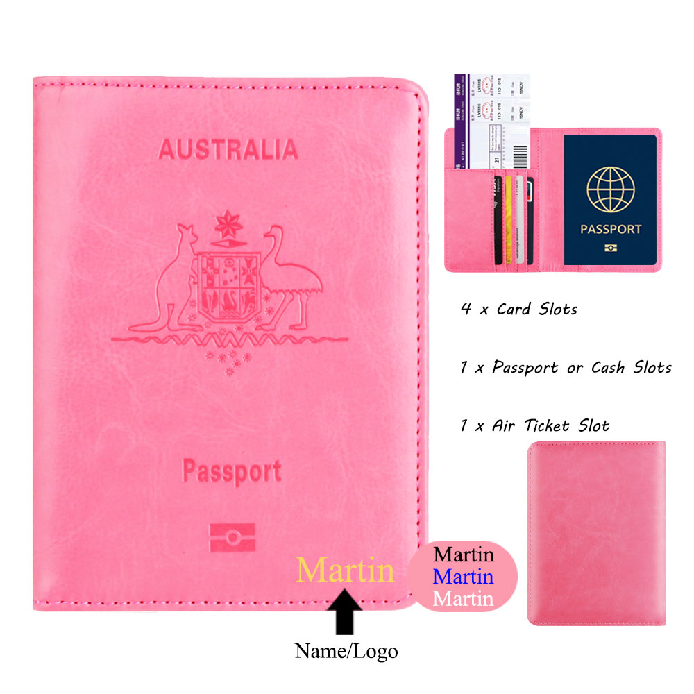 Travel Accessories Australia - Aangepaste Naam Australia Rfid Blocking Pu
