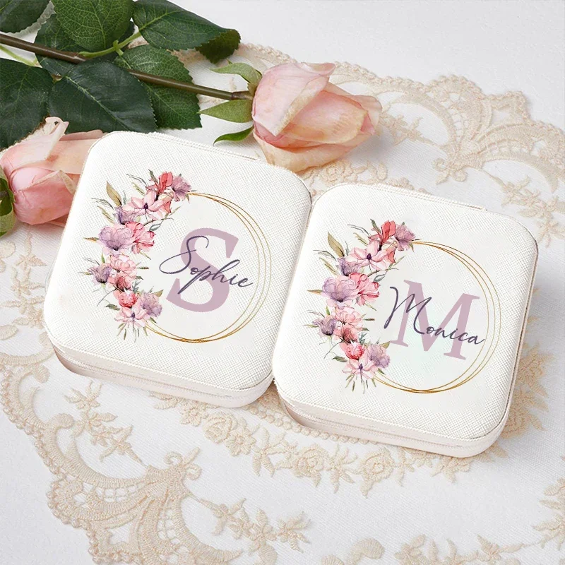 Travel Jewellery & Accessories Organiser - Gepersonaliseerde sieradendoos Ringdozen Reissieradendoos Letter met