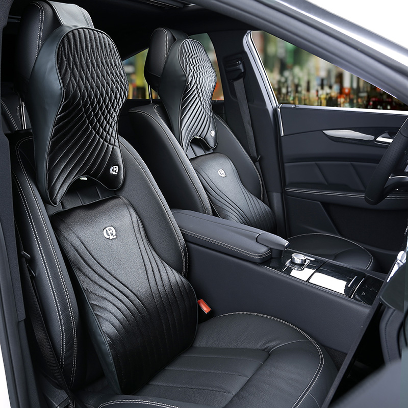 Travel Accessories And Gadgets - Traagschuim Auto Kussenset Premium Stoel Lumbale