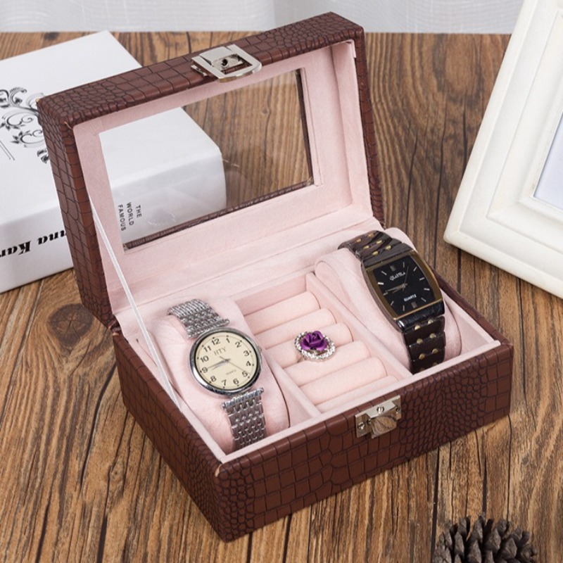Travel Jewellery & Accessories Organiser - Lederen sieraden opbergdoos Grote horlogering organisator