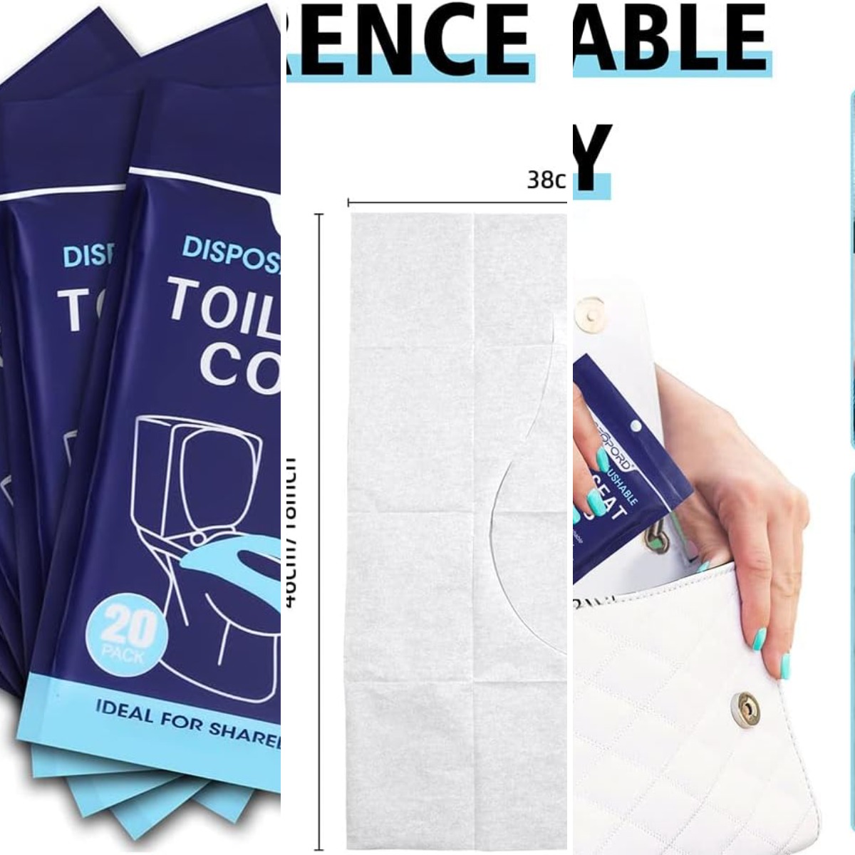 Travel Accessories Essentials - XL 100 stuks wegwerp toiletbrilhoezen -