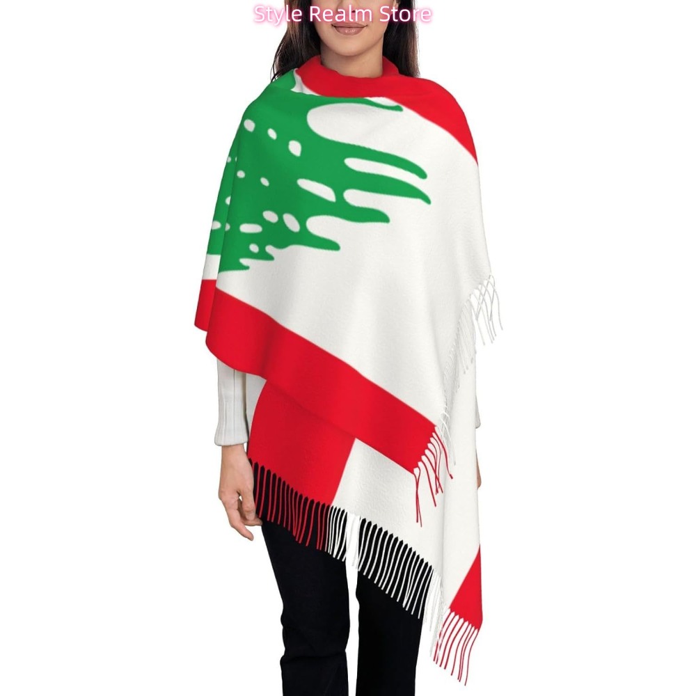 Travel Accessories Lebanon - Vlag van Libanon Print Polyester Sjaal