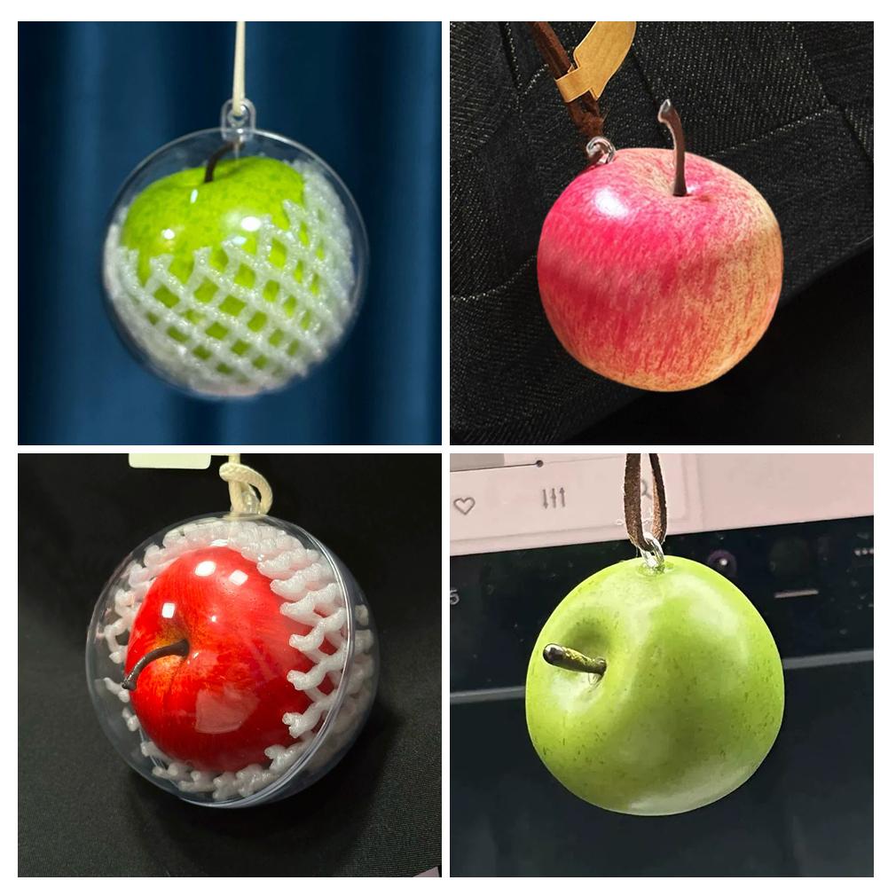 Travel Accessories Apple - Leuke realistische fruit-appel sleutelhanger hangende ornamenten