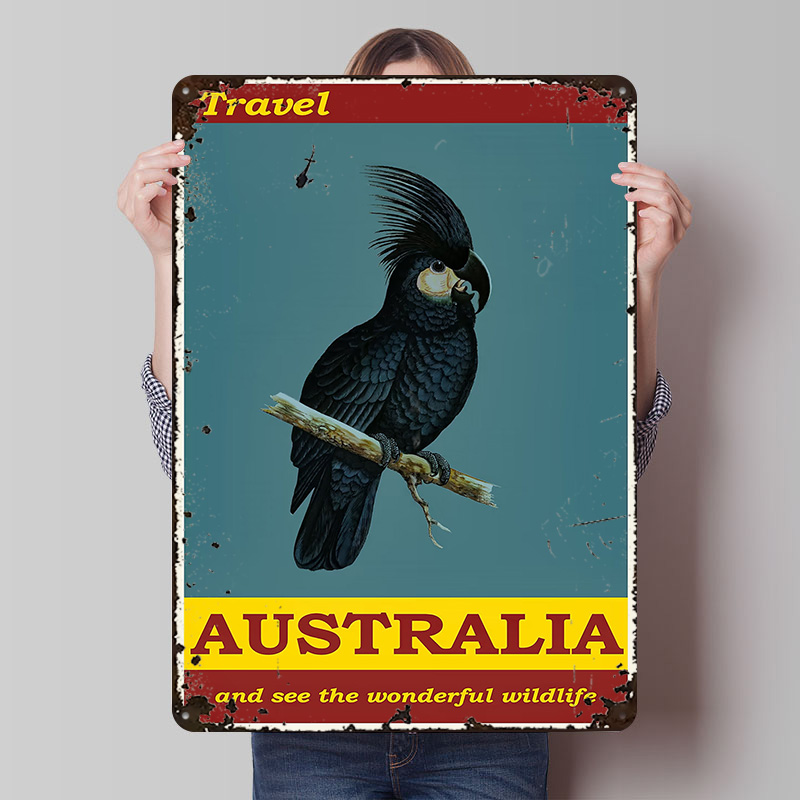 Travel Accessories Australia - Australië Reisblikposter Aangepaste wanddecoratie Retro Vintage