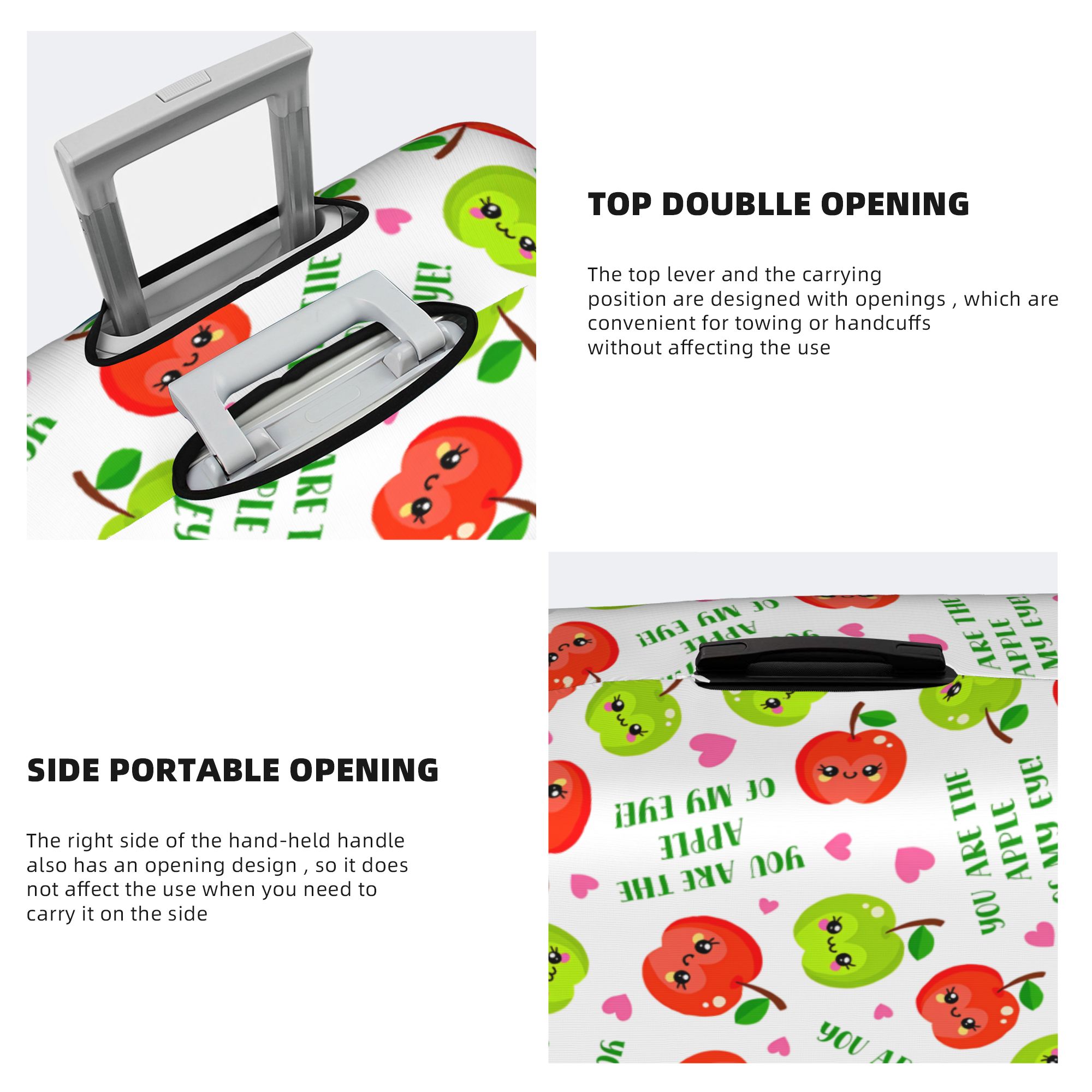 Kawaii Apple Cute Faces Bagage - Travel Accessories Apple recensie en prijs