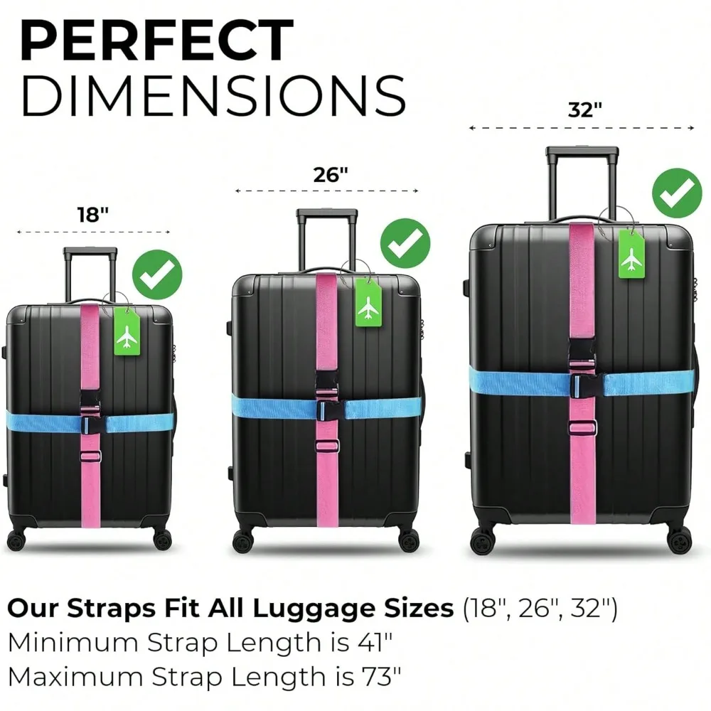 Bagageriemset met bagagelabel  - Travel Accessories List recensie en prijs