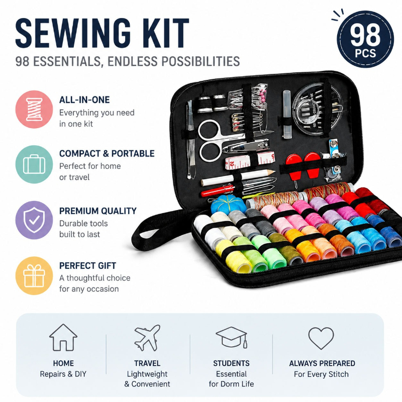 68/98-delige naaigereedschapse - Travel Accessories Essentials recensie en prijs
