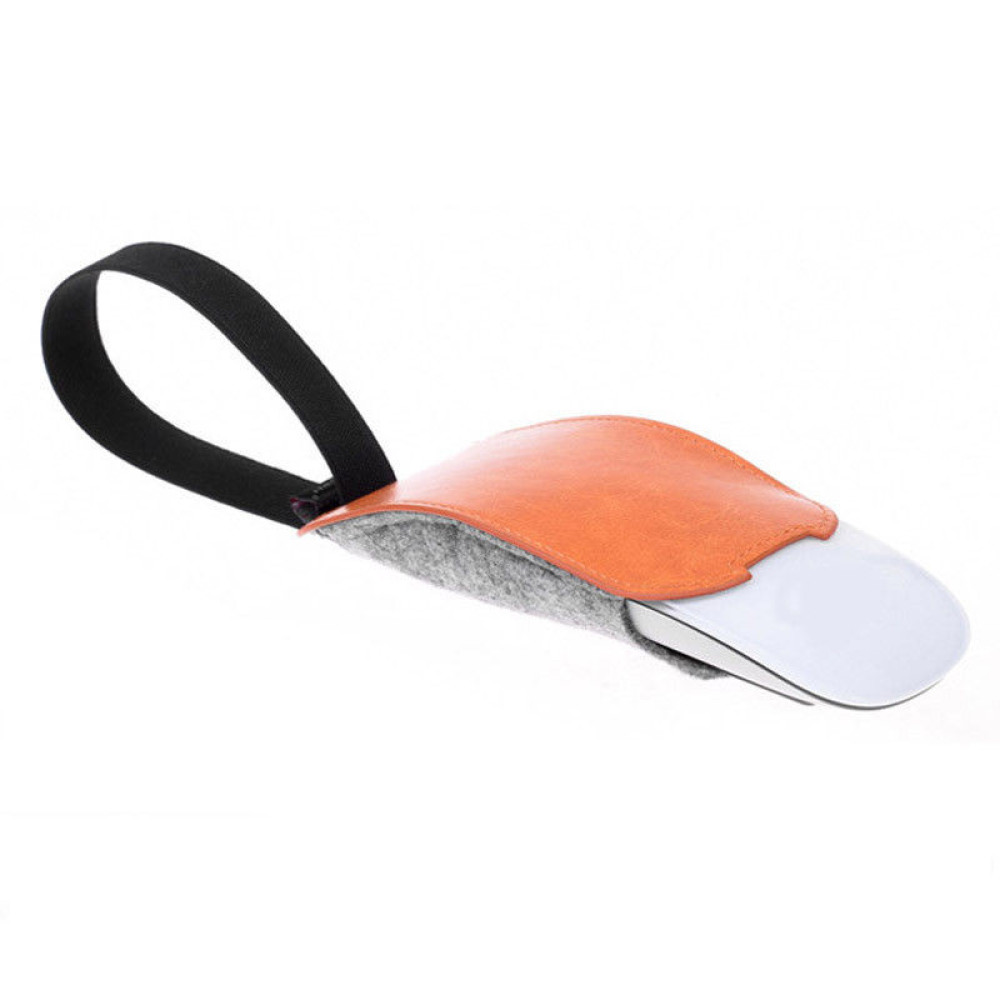 Oranje PU-leer vilten muiszakj - Travel Accessories Apple recensie en prijs